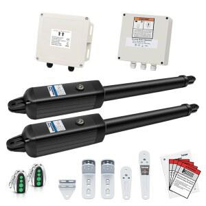 대형 듀얼 스윙 게이트용 TOPENS PW802 자동 게이트 오프너(팔당 최대 18피트), 리모컨 키트 모터 솔라 호환이 가능한 운영자 AC 전원 공급