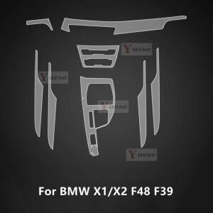 BMW X1X2 F48 F39 자동차 인테리어 센터 콘솔 투명 TPU 보호 필름 스크래치 방지 스티커
