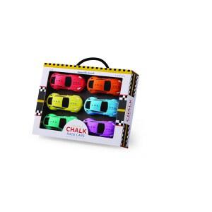 크로커다일 크릭 보도 분필 - 3세 이상 어린이를 위한 야외 예술 세트 창의성, 재미, 놀이 장려 이상적인 놀이터 장난감 경주용 자동차 모양 6개 포함