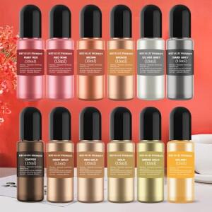15ml 금속 헤일로 염색 에센스 수지 쥬얼리 용 에폭시 안료 아트 UV 염료 액체