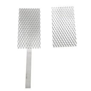 2개의 TI 메쉬 용품용 도구 주얼리 전도성 손잡이가 포장 로듐 양극 제작 100X50MM 도금 높은 있는 디스플레이