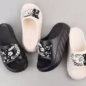 키높이 통굽 여성슬리퍼 쿠션 가벼운 회사 사무실 실내화샌들 슬리퍼 스트랩 발편한 샌들힐 푹신한 높이 여