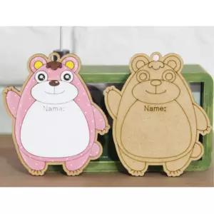 10인용 우드 색칠 곰돌이 네임택만들기 이름표키링 도서관 센터 수업교구 창의력