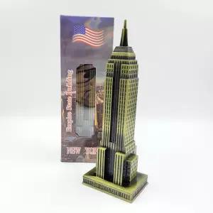 미국 뉴욕 엠파이어 스테이트 빌딩 황동 모형 22cm 맨하탄 여신상 기념품 미니어쳐 피규어 세계 주요도시