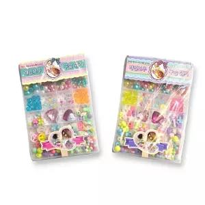 어린이 악세서리 만들기 레인보우 구슬 꿰기/비즈/세트/보석/목걸이/팔찌/컬러/공예줄/공예/악세사리/키트