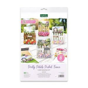 케이티 수 예쁜 꽃잎 피켓 울타리 카드 제작 키트. 용품 및 제작을 위한 8가지 모양의 카드, 다이컷 디커플링 2장, 폼 패드, 봉투 설명서가 포함되어 있습니다