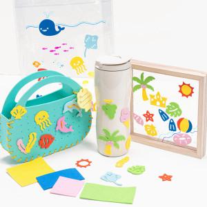 [문구티쳐] 민화샵 kc인증 eva 스티커 모음 (8종) 바다 스티커 놀이스티커  과일 곤충 동물 여름 물고기 해양생물  아이스크림 꾸미기