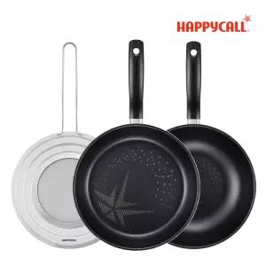해피콜 올 뉴 컴포트 다이아몬드 IH 인덕션 후라이팬 3종세트(28팬+28웍+멀티커버)