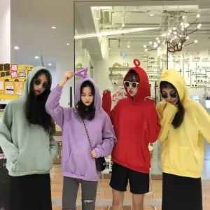 [하프클럽/알티피아]텔레토비 후드티 보라도리 뚜비 나나 뽀 루즈핏티셔츠