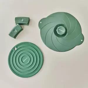 알레보 디엣지 실리콘 뚜껑+냄비받침+핸들2P