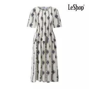 [롯데백화점]르샵 에스닉 스모크 노카라 원피스 (BP7OP020A)