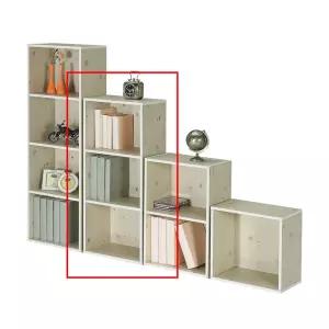 프리미엄 워시 3단 낮은 공간박스 책장 아기 수납장