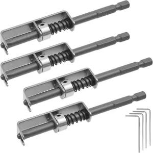 4Pcs 스프링 장착 나사 홀더 비트 낙하 방지 드라이버 범용 고정 도구 한 손 구동 가이드 드릴 팁 전기