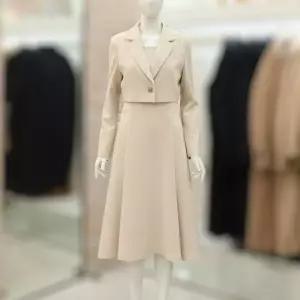 [JJ지고트]재킷 스타일 플레어 원피스 GNCA0OP521_DG