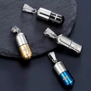 목걸이 알약 캡슐 케이스 보관함 펜던트 악세서리