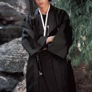 사무라이 기모노 의상 코스프레 하오리 일본전통 베이지