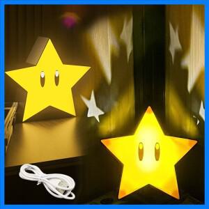 슈퍼 스타 라이트 피규어 LED 음악 야간 조명 사운드 USB 충전 책상 램프 선물용 크리스마스 장난감 책상