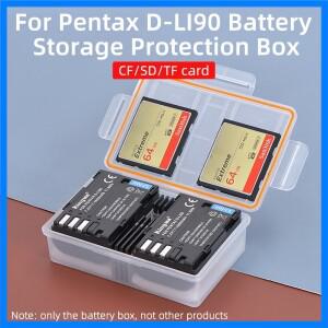 KingMa 배터리 플라스틱 케이스 스토리지 홀더 배터리 상자 Pentax D-LI90 DSLR K1 K7 K7D K3 K5 K52S IIS