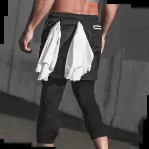 요가팬츠 남성 운동복 비치웨어 헬스 반바지 7부 레깅스 세트