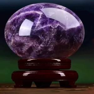 자수정 크리스탈 볼 장식품 천연 보석 구체 사무실 및 가정용 데스크탑 치유 에너지 수집