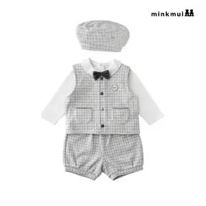 [롯데백화점]밍크뮤 GR 체크베레모.베스트SET상하복 36112-611-02.80301 출산백일돌선물