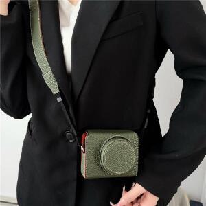 소니 ZV1 럭셔리 PU 가죽 전신 커버 핸드 메이드 쉘 스트랩 포함 카메라 가방 케이스