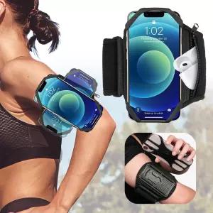 이어폰 가방과 함께 360° 회전식 암밴드를 장착한 러닝용 암밴드가 장착된 암밴드는 16 Pro Max/15/14/13