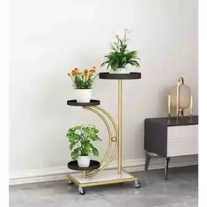 거실 화분 골드 철제 발코니 골드프레임 식물 장식 선반