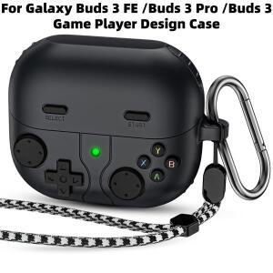 삼성 갤럭시 버즈 3 FE/ 프로/ 케이스 게임 플레이어 디자인 임팩 방지 보호 커버 (카라비너&랜야드 포함)