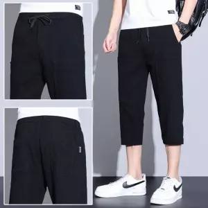 남성패션 배기핏 바지 빅사이즈 반 프린트 만능 7부 DL5