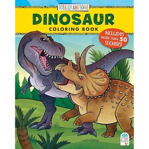 작은 공룡 애호가들을 위한 색칠 책; 천공된 페이지와 보너스 스티커 시트 포함