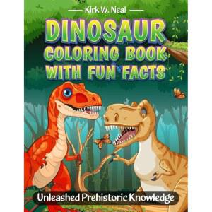 재미있는 사실들이 담긴 공룡 색칠 책: 선사 시대 지식 공개