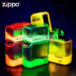  지포라이타 특이한 야광 형광 라이터 모래시계