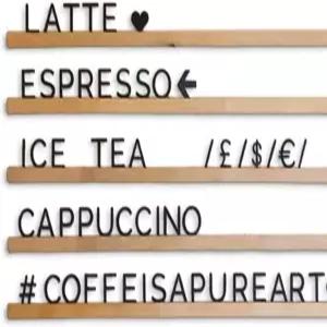 맞춤형 월 보드 키트 u2013 벽 메뉴 가격표 표시판 카페 레스토랑 푸드 트럭 사무실 레일이 있는 검은색