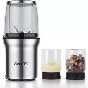 세큐라 브랜드 커피 그라인더 전기 스파이스 허브 씨앗 건식 및 습식 2개 포함