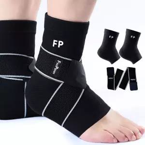 여성용 FvaPem 구리 발목 보호대 삔 및 아킬레스건염 스포츠 러닝 블랙 M