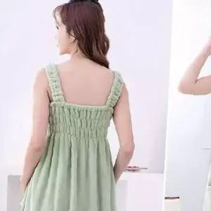 쌍문상회 흡수력 좋은 주머니 착용 편한 밴딩 원피스 샤워가운