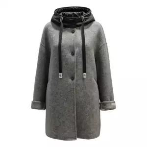 [롯데백화점]페이지플린 패딩 후드 울 하프코트 F5DCT003