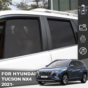 현대 호환 투싼 NX4 2022 마그네틱 자동차 차양 바이저 전면 앞유리 커튼 커튼 후면 베이비 윈도우 썬 쉐이