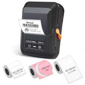 [미국배송] 3개의 테이프가 있는 SUPVAN T50M 프로 블루투스 라벨 메이커 머신 넓은 방수 라벨 40개의 폰트와 650개 이상의 아이콘이 다용도 앱 가정 주방 학교 사무실 정리용 잉크 없는 라벨러 블랙