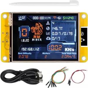 프리노브 비트코인 채굴기 NMMiner NerdMiner ESP32 CYD 2.8인치 터치 디스플레이 240x320 픽셀 TN TFT LCD