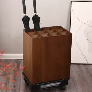 원목 우산꽂이 로비 우산 장우산 사각 현관 꽂이 정리