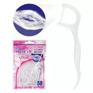 덴탈프로 손잡이 치실 F자형 50개입 1회용 플로스픽 일본칫솔 프리미엄치실