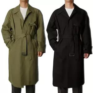 남자 가을 자켓 베이직 트렌치코트 검정 카키 롱코트 GeM8+7AMW