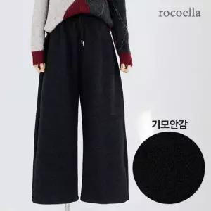 로코엘라 라하 이지 스트링 와이드 핀턱 기모팬츠