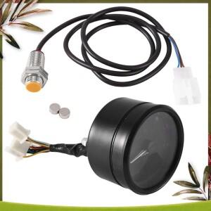 AB98-바이크 오토바이 계기판 악세사리 부품 레트로 튜닝 바보운 LCD 주행거리계 RPM 코드 미터 연료 게이