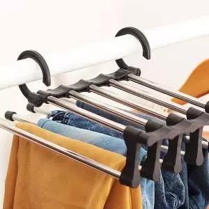 5단 블랙 바지걸이 (WFKBJQB)