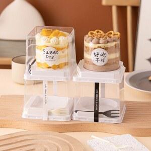 투명 미니케이크 상자 쿠키박스 장식 가정용 100개 포장 머핀상자 개별 웨딩