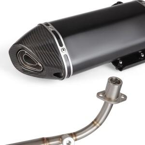 베스파 150 스프린트 125 프리마베라 2014-2020 풀 배기 시스템 스쿠터 모토 이스케이프 매니폴드 머플러 D