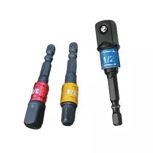 [콩심팥심]임팩소켓렌치 비트홀더 육각 블랙 복스아답터 3PCS